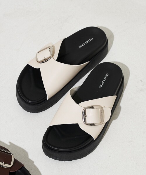 FREAK'S STORE（フリークスストア）の「限定展開　ワンベルト 厚底 サンダル（サンダル・レディース・グレー/オフホワイト/ブラック/ダークブラウン・37/36/38）」の12枚目の写真