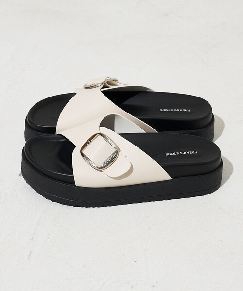 FREAK'S STORE（フリークスストア）の「限定展開　ワンベルト 厚底 サンダル（サンダル・レディース・グレー/オフホワイト/ブラック/ダークブラウン・37/36/38）」の6枚目の写真