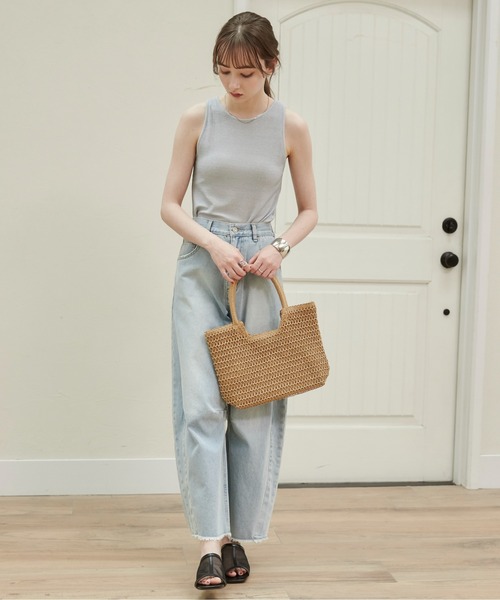 ANGIE（アンジー）の「ラメ アメスリ カップイン タンクトップ（タンクトップ・レディース・ライトグレー/ブラック/シルバー・FREE）」の9枚目の写真