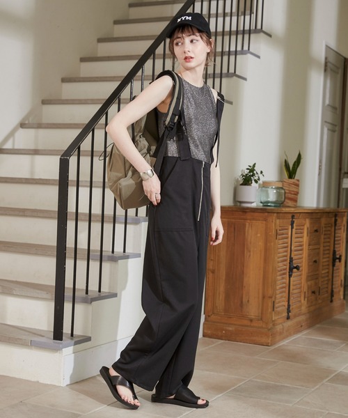 ANGIE（アンジー）の「ラメ アメスリ カップイン タンクトップ（タンクトップ・レディース・ライトグレー/ブラック/シルバー・FREE）」の12枚目の写真