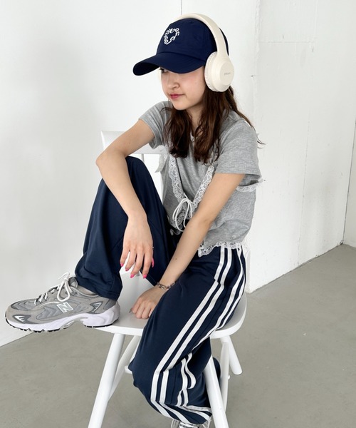 CLEA（クレア）の「ハートサークルロゴ刺繍ナイロンキャップ（キャップ・レディース・ネイビー/ベージュ/ブラック/ホワイト・FREE）」の10枚目の写真