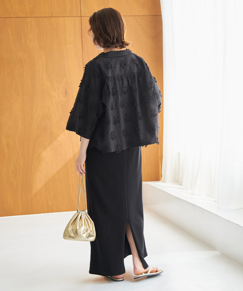 トップス crinkle crinkle 3D embroidery shirts SLOBE IENA（スローブイエナ）の「crinkle crinkle crinkle 3D