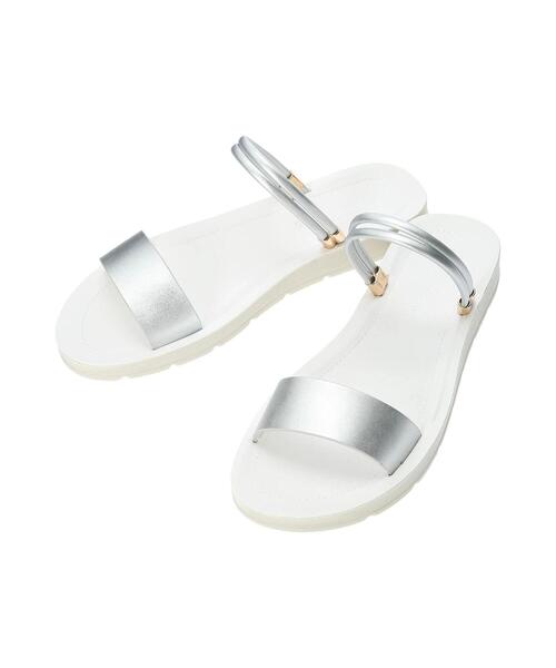 Samansa Mos2 blue（サマンサモスモスブルー）の「【ふっくらクッション】2wayフラットサンダル（ドレスシューズ・レディース・イエロー/ブラック/シルバー・L/M）」の18枚目の写真