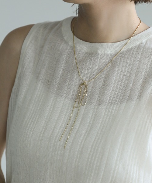 select MOCA（セレクトモカ）の「ロープリボンネックレス（ネックレス・レディース・ゴールド/シルバー・FREE）」の5枚目の写真