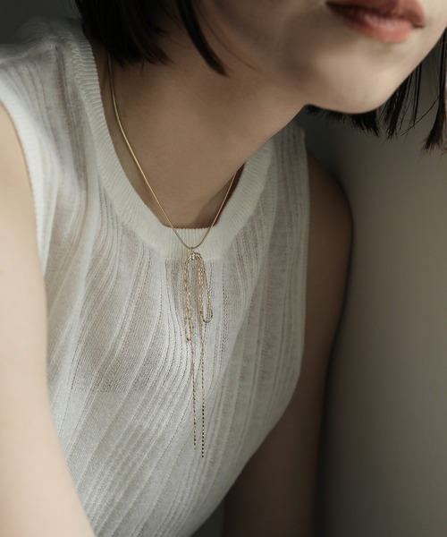 select MOCA（セレクトモカ）の「ロープリボンネックレス（ネックレス・レディース・ゴールド/シルバー・FREE）」の7枚目の写真