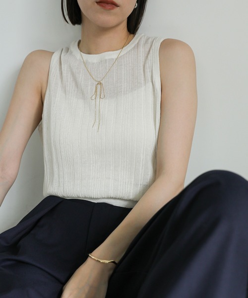 select MOCA（セレクトモカ）の「ロープリボンネックレス（ネックレス・レディース・ゴールド/シルバー・FREE）」の11枚目の写真