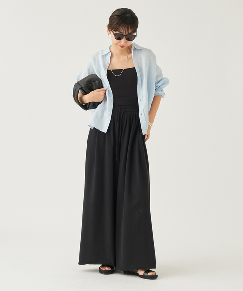 plage(プラージュ)の「Linen Short シャツ(シャツ/ブラウス・レディース・ピンク系その他/ブラック/ベージュ/サックスブルー・FREE)」の11枚目の写真