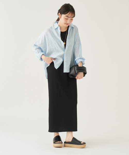 plage(プラージュ)の「Linen Short シャツ(シャツ/ブラウス・レディース・ピンク系その他/ブラック/ベージュ/サックスブルー・FREE)」の17枚目の写真