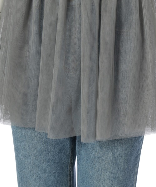 fifth(フィフス)の「チュールキャミトップス(キャミソール・レディース・ブラック/グレー・M)」の8枚目の写真