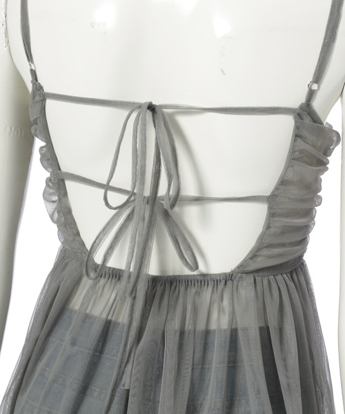 fifth(フィフス)の「チュールキャミトップス(キャミソール・レディース・ブラック/グレー・M)」の9枚目の写真