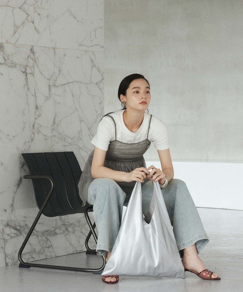 fifth(フィフス)の「チュールキャミトップス(キャミソール・レディース・ブラック/グレー・M)」の17枚目の写真