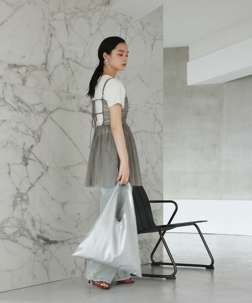 fifth(フィフス)の「チュールキャミトップス(キャミソール・レディース・ブラック/グレー・M)」の20枚目の写真