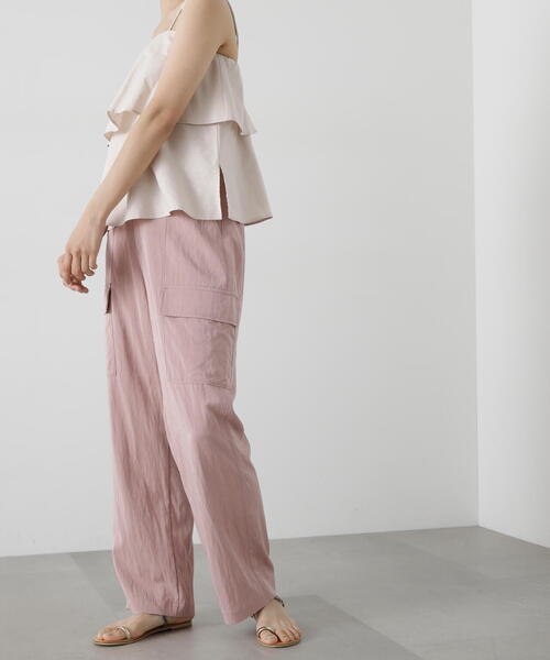 N.(N. Natural Beauty Basic)(エヌエヌナチュラルビューティーベーシック)の「◆ツイルテーパーカーゴパンツ(カーゴパンツ・レディース・ベージュ/ピンク・MEDIUM)」の12枚目の写真