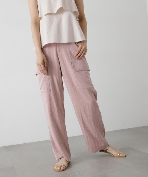 N.(N. Natural Beauty Basic)(エヌエヌナチュラルビューティーベーシック)の「◆ツイルテーパーカーゴパンツ(カーゴパンツ・レディース・ベージュ/ピンク・MEDIUM)」の22枚目の写真