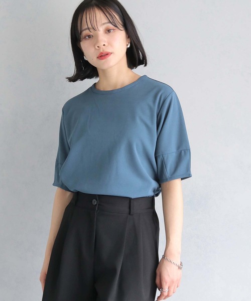 cheriella(シェリエラ)の「【cheriella】バックギャザーデザインTシャツ BACK GATHER DESIGN T-SHIRT(Tシャツ/カットソー・レディース・ブラック/カーキ/オフホワイト/ブルー・M)」の15枚目の写真