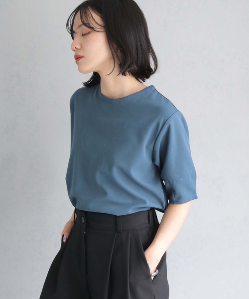 cheriella(シェリエラ)の「【cheriella】バックギャザーデザインTシャツ BACK GATHER DESIGN T-SHIRT(Tシャツ/カットソー・レディース・ブラック/カーキ/オフホワイト/ブルー・M)」の16枚目の写真