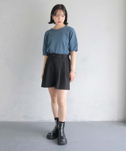 cheriella(シェリエラ)の「【cheriella】バックギャザーデザインTシャツ BACK GATHER DESIGN T-SHIRT(Tシャツ/カットソー・レディース・ブラック/カーキ/オフホワイト/ブルー・M)」の18枚目の写真