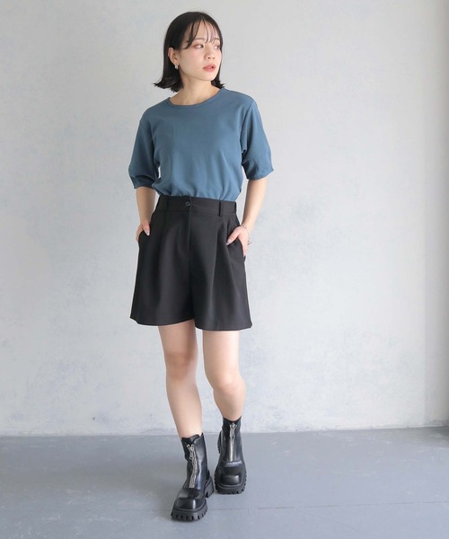cheriella(シェリエラ)の「【cheriella】バックギャザーデザインTシャツ BACK GATHER DESIGN T-SHIRT(Tシャツ/カットソー・レディース・ブラック/カーキ/オフホワイト/ブルー・M)」の19枚目の写真