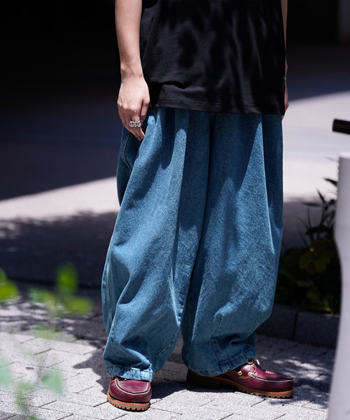 パンツ ANGLAN Stone Vintage Denim Balloon Pants AG] Stone Vintage Denim Balloon Pants - ANGLAN
