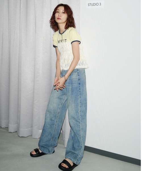 Auntie Rosa Holiday（アンティローザホリデー）の「フリンジジャガードビスチェキャミ（その他トップス・レディース・ブラック/アイボリー・FREE）」の10枚目の写真