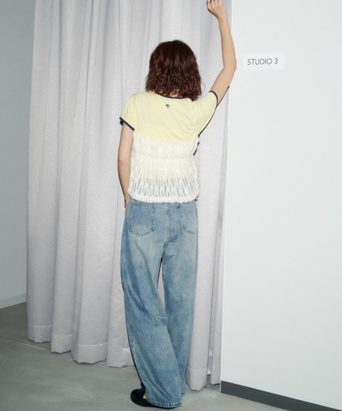 Auntie Rosa Holiday（アンティローザホリデー）の「フリンジジャガードビスチェキャミ（その他トップス・レディース・ブラック/アイボリー・FREE）」の13枚目の写真