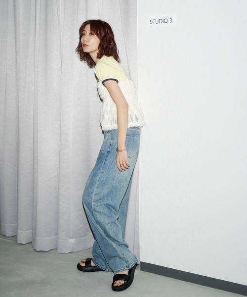 Auntie Rosa Holiday（アンティローザホリデー）の「フリンジジャガードビスチェキャミ（その他トップス・レディース・ブラック/アイボリー・FREE）」の12枚目の写真