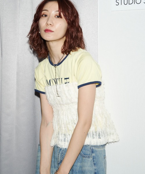 Auntie Rosa Holiday（アンティローザホリデー）の「フリンジジャガードビスチェキャミ（その他トップス・レディース・ブラック/アイボリー・FREE）」の6枚目の写真