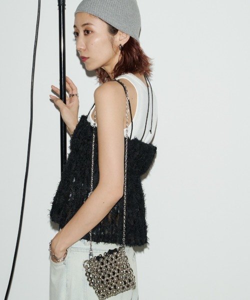 Auntie Rosa Holiday（アンティローザホリデー）の「フリンジジャガードビスチェキャミ（その他トップス・レディース・ブラック/アイボリー・FREE）」の18枚目の写真