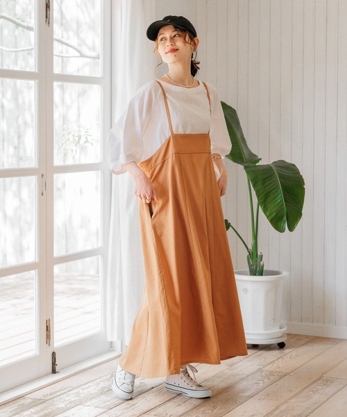 セール】多機能ダブルフロントキャミワンピース[プチサイズあり