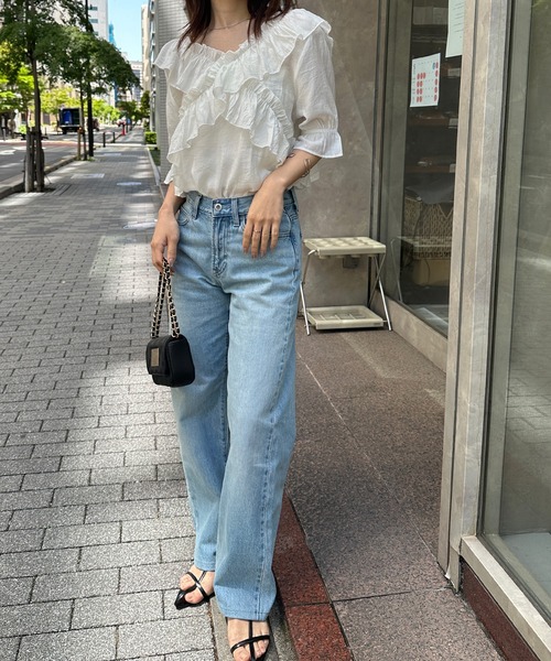 本日最終出品 2段フリル半袖ブラウス offWhite BABY BABY,THE STARS SHINE BRIGHT 2段フリル半袖ブラウス - BELSEL