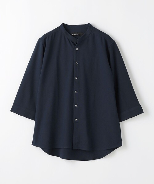 green label relaxing（グリーンレーベルリラクシング）の「【WEB限定】JUSTFIT カノコ バンドカラー 7分袖 シャツ（シャツ/ブラウス・メンズ・オフホワイト/ブラック/ネイビー・XL/S/M/L）」の12枚目の写真