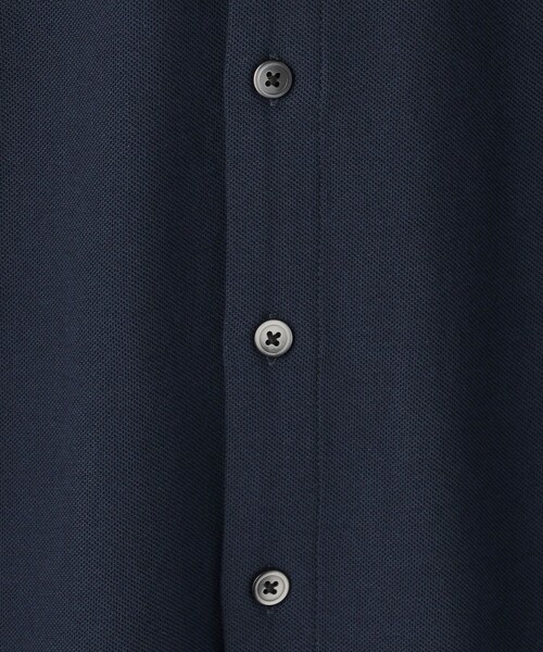 green label relaxing（グリーンレーベルリラクシング）の「【WEB限定】JUSTFIT カノコ バンドカラー 7分袖 シャツ（シャツ/ブラウス・メンズ・オフホワイト/ブラック/ネイビー・XL/S/M/L）」の9枚目の写真