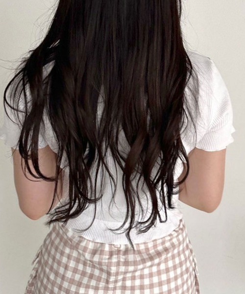 OLIVE des OLIVE(オリーブデオリーブ)の「ナロータイ付きジップアップ 1041060840(Tシャツ/カットソー・レディース・ピンク/オフホワイト/チャコールグレー/ブラック・FREE)」の8枚目の写真