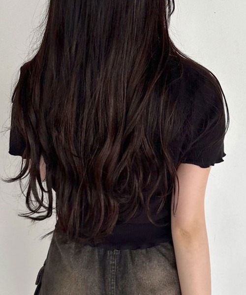 OLIVE des OLIVE(オリーブデオリーブ)の「ナロータイ付きジップアップ 1041060840(Tシャツ/カットソー・レディース・ピンク/オフホワイト/チャコールグレー/ブラック・FREE)」の11枚目の写真