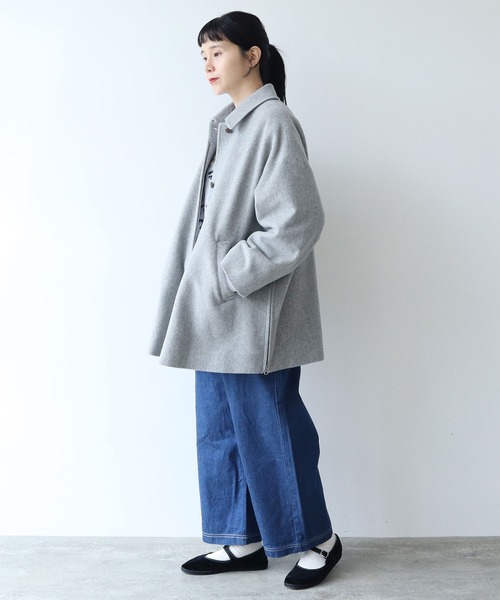 yuni（ユニ ）の「ウールスーパー120ビーバー ミドルレングスステン