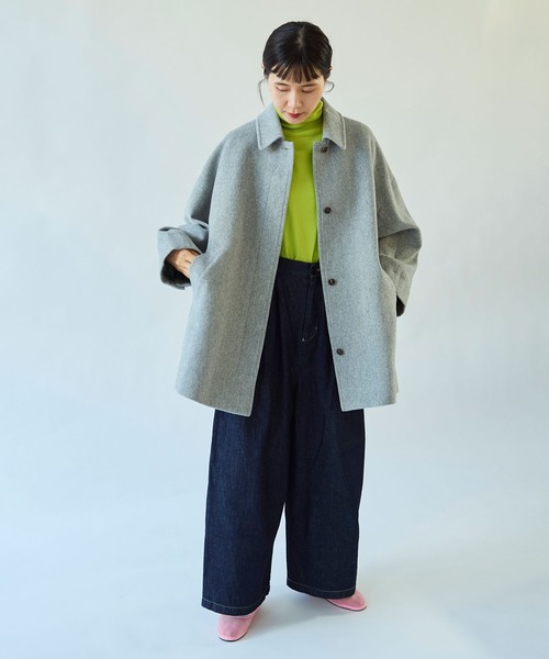 yuni（ユニ ）の「ウールスーパー120ビーバー ミドルレングスステン