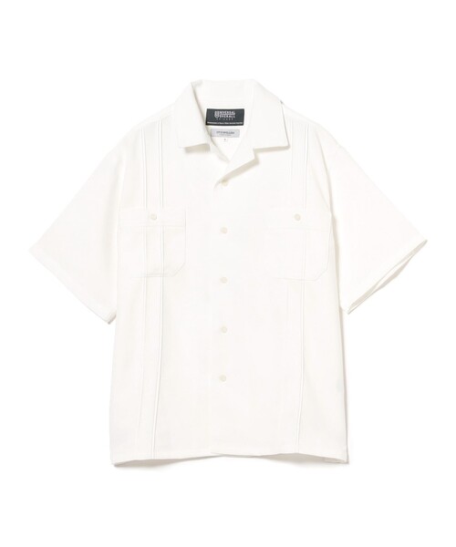 UNIVERSAL OVERALL(ユニバーサルオーバーオール)の「UNIVERSAL OVERALL × CITY DWELLERS / 別注 リネンライク キューバ シャツ(シャツ/ブラウス・メンズ・ブラック/ホワイト・MEDIUM/LARGE/SMALL)」の22枚目の写真