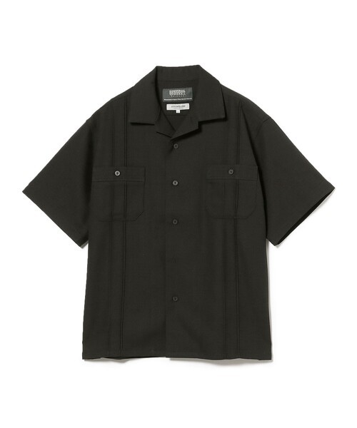 UNIVERSAL OVERALL(ユニバーサルオーバーオール)の「UNIVERSAL OVERALL × CITY DWELLERS / 別注 リネンライク キューバ シャツ(シャツ/ブラウス・メンズ・ブラック/ホワイト・MEDIUM/LARGE/SMALL)」の16枚目の写真
