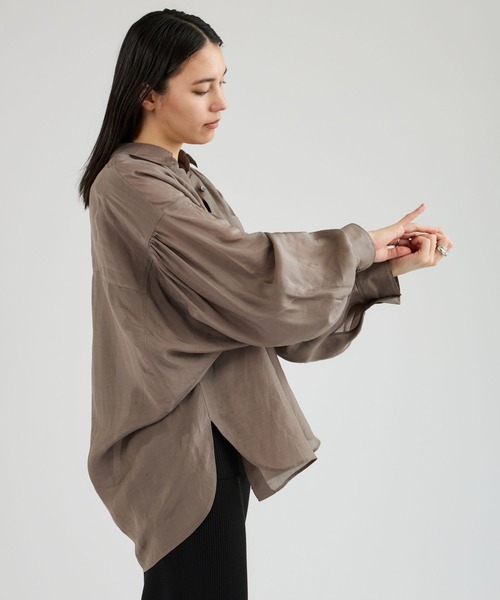 Chaos（カオス）の「Chaos(カオス)/ランフォートブラウス（シャツ/ブラウス・レディース・アイボリー/スミクロ/ネイビー/キャメル・FREE）」の7枚目の写真