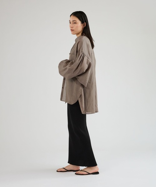 Chaos（カオス）の「Chaos(カオス)/ランフォートブラウス（シャツ/ブラウス・レディース・アイボリー/スミクロ/ネイビー/キャメル・FREE）」の9枚目の写真