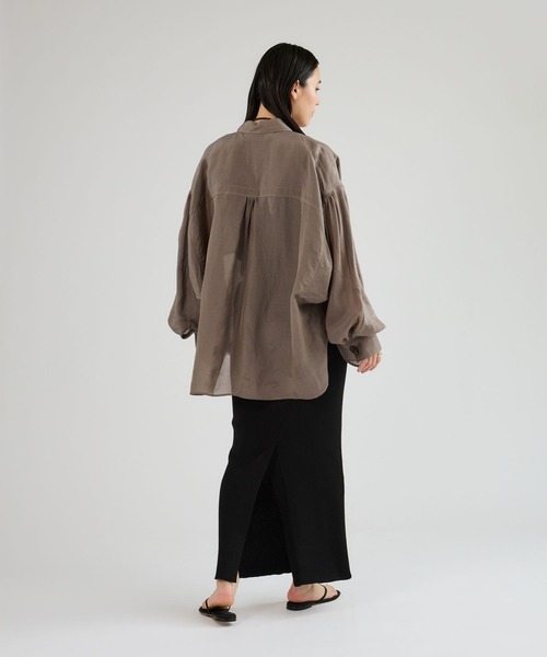 Chaos（カオス）の「Chaos(カオス)/ランフォートブラウス（シャツ/ブラウス・レディース・アイボリー/スミクロ/ネイビー/キャメル・FREE）」の10枚目の写真