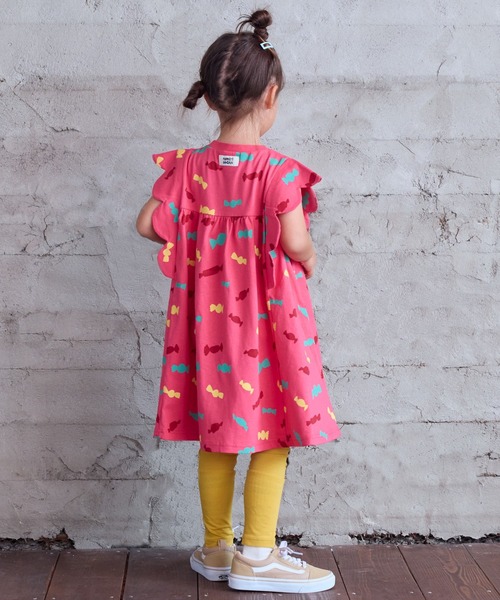 HOGAN RANCH WEAR(ホーガンランチウエア)の「ソウガラスカラップスリーブワンピース(ワンピース・キッズ・アイボリー/ブラック/ピンク・90/100/110/120/130)」の10枚目の写真