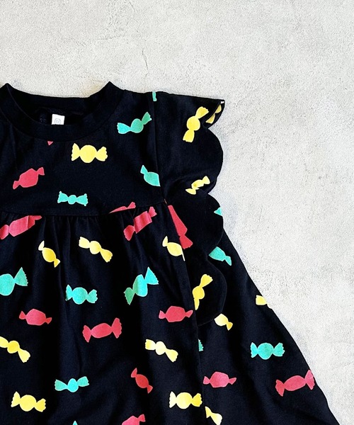 HOGAN RANCH WEAR(ホーガンランチウエア)の「ソウガラスカラップスリーブワンピース(ワンピース・キッズ・アイボリー/ブラック/ピンク・90/100/110/120/130)」の14枚目の写真