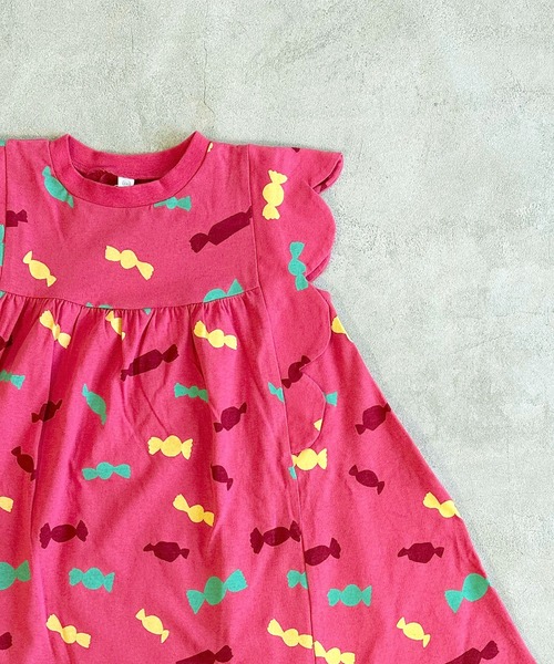 HOGAN RANCH WEAR(ホーガンランチウエア)の「ソウガラスカラップスリーブワンピース(ワンピース・キッズ・アイボリー/ブラック/ピンク・90/100/110/120/130)」の6枚目の写真