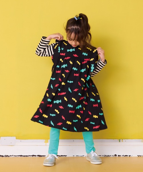 HOGAN RANCH WEAR(ホーガンランチウエア)の「ソウガラスカラップスリーブワンピース(ワンピース・キッズ・アイボリー/ブラック/ピンク・90/100/110/120/130)」の19枚目の写真