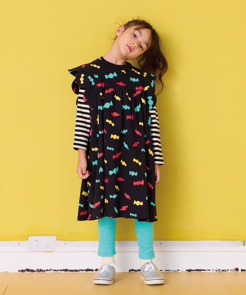 HOGAN RANCH WEAR(ホーガンランチウエア)の「ソウガラスカラップスリーブワンピース(ワンピース・キッズ・アイボリー/ブラック/ピンク・90/100/110/120/130)」の17枚目の写真