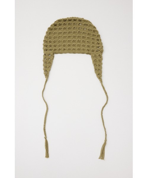 SLY(スライ)の「MESH KNIT FLAP CAP メッシュ ニット フラップ キャップ(ニットキャップ/ビーニー・レディース・オフホワイト/ブラック/ライトカーキ・FREE)」の15枚目の写真