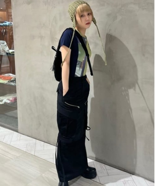 SLY(スライ)の「MESH KNIT FLAP CAP メッシュ ニット フラップ キャップ(ニットキャップ/ビーニー・レディース・オフホワイト/ブラック/ライトカーキ・FREE)」の22枚目の写真