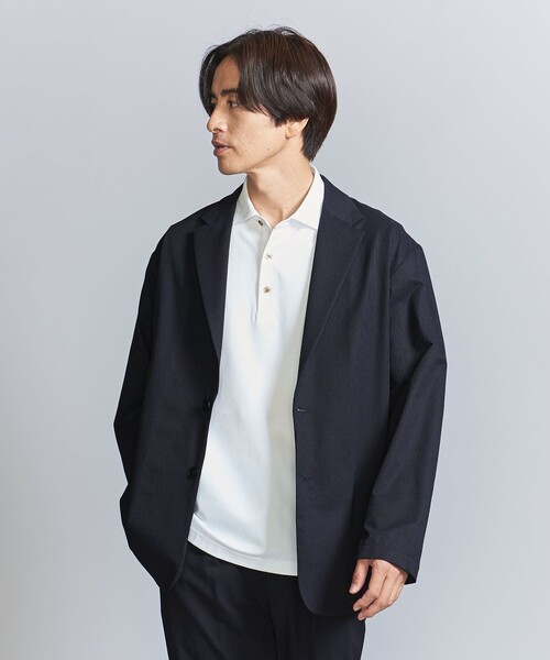リンクル リラックス ジャケット ‐ウォッシャブル セットアップ対応‐ ネイビー BEAUTY&YOUTH UNITED ARROWS（ビューティーアンドユース