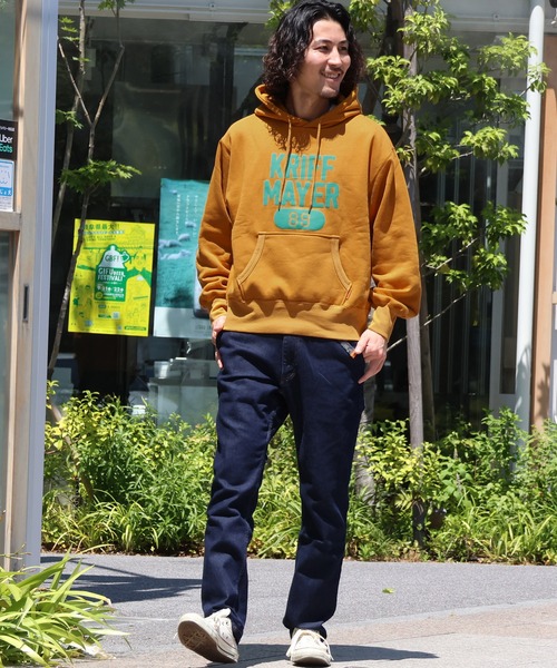 KRIFF MAYER Lady's Collection（クリフメイヤーレディースコレクション）の「ロゴスウェットパーカー（スウェット・メンズ・グレー/マスタード/カラフル/レッド/ネイビー/オートミール・MEDIUM/X-LARGE/LARGE）」の15枚目の写真